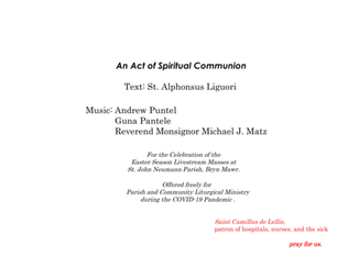 An Act of Spiritual Communion ~ Accompanied & Harmonized Chant