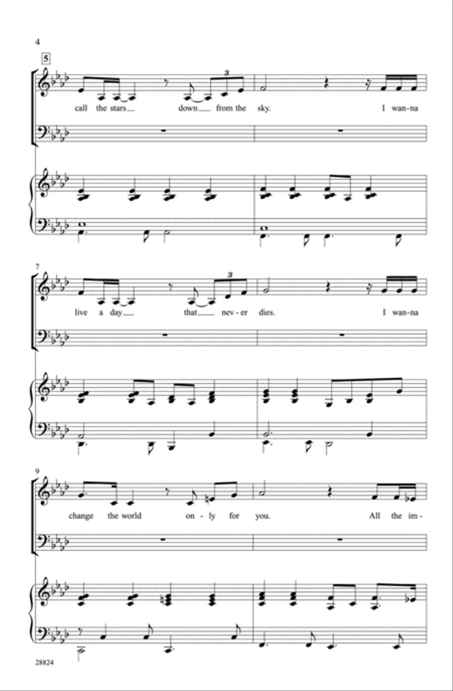 Idolmania! A Medley of Love Songs 3-Part scores gallery preview page 3