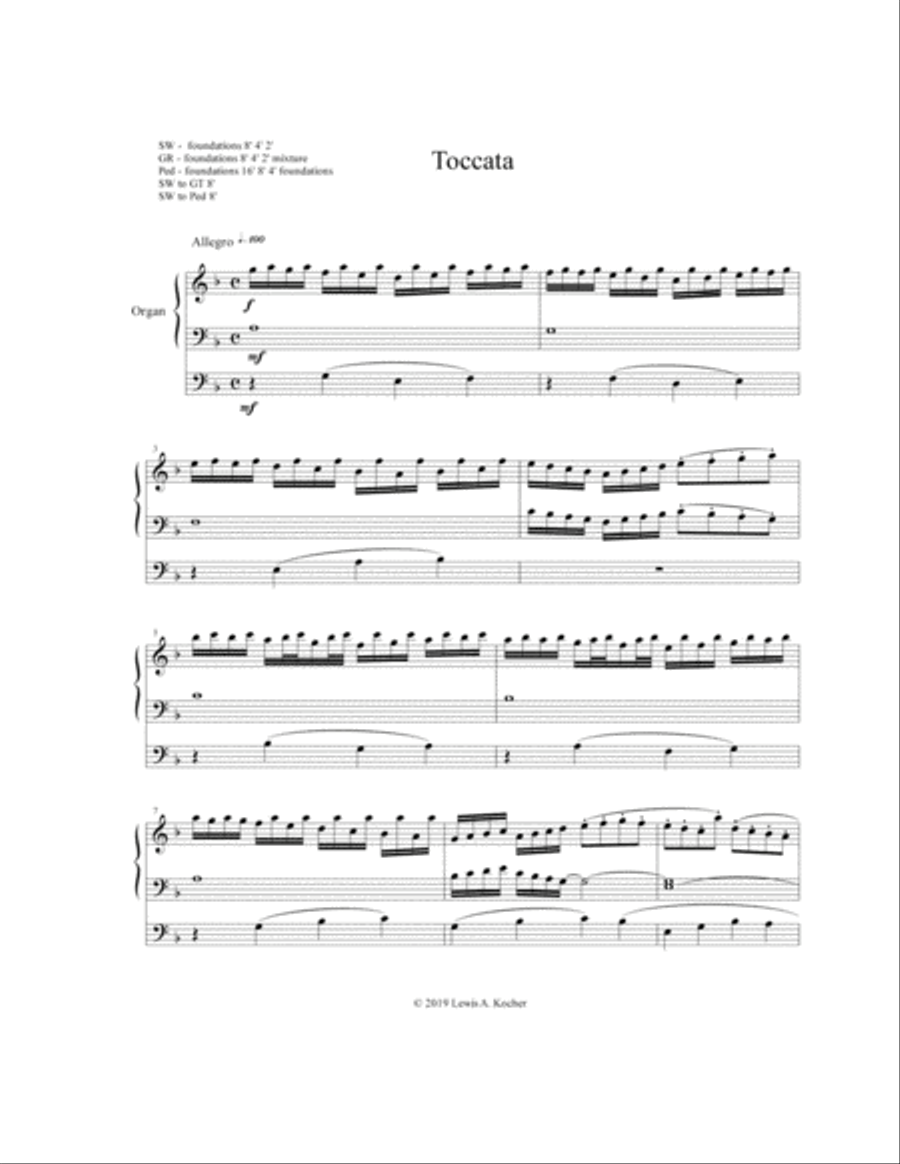Prelude and Toccata in D Organ Solo scores gallery preview page 4