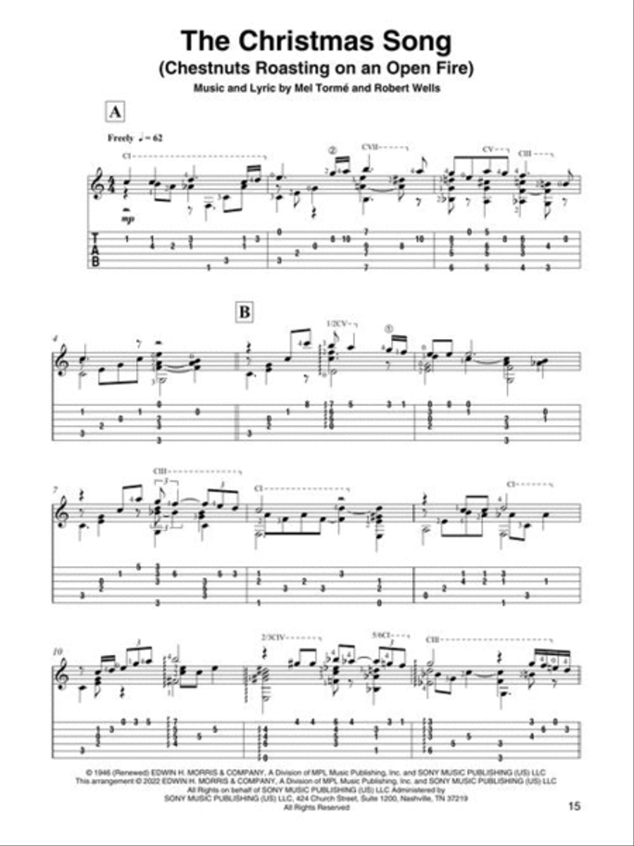 Christmas Songs for Solo Classical Guitar Acoustic Guitar scores gallery preview page 9