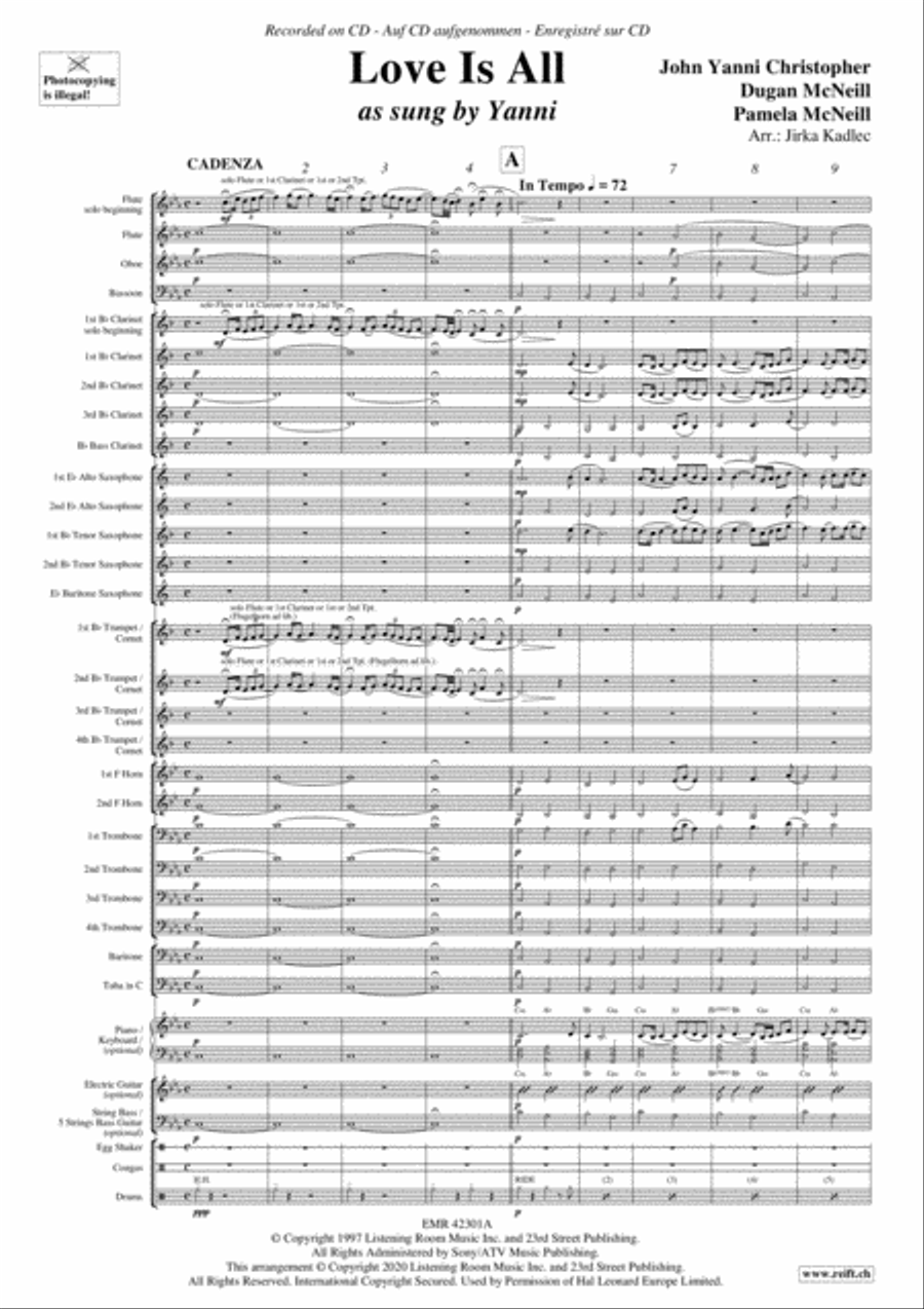 Love Is All Love Is All Concert Band scores gallery preview page 3