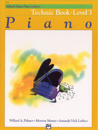 Book cover for Alfred's Basic Piano Course Technic, Level 3