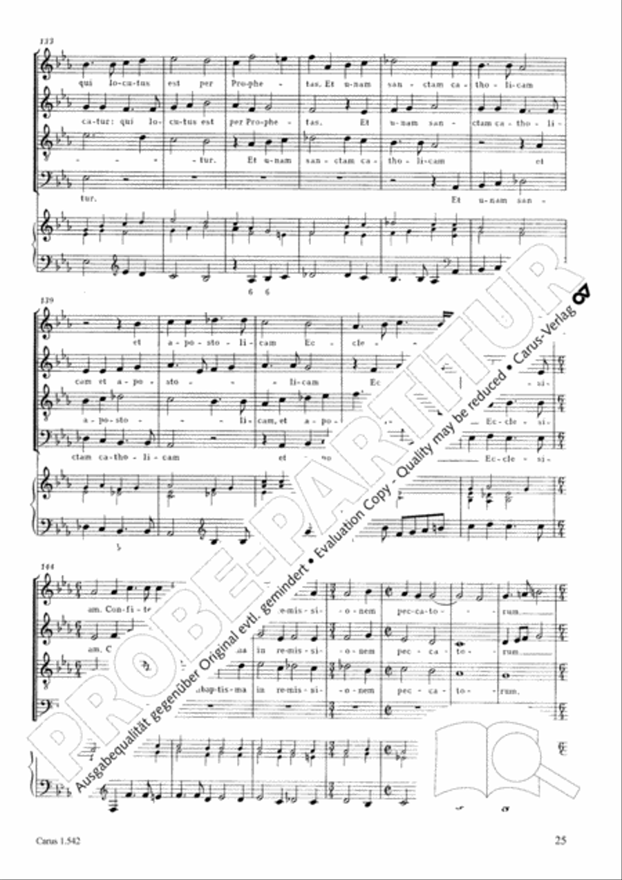 Messa a quattro voci da cappella 4-Part scores gallery preview page 26