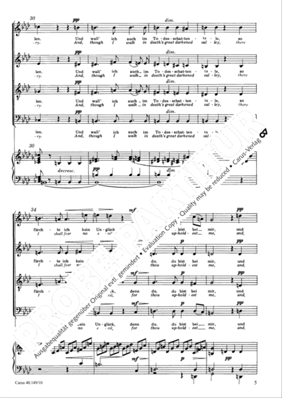 Psalm 23 4-Part scores gallery preview page 6