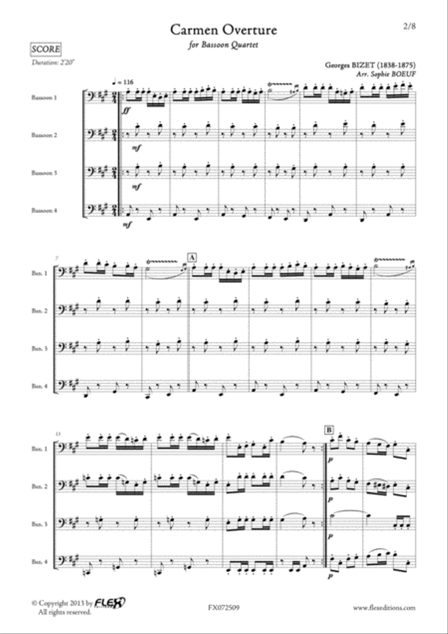 Carmen Overture Bassoon scores gallery preview page 2