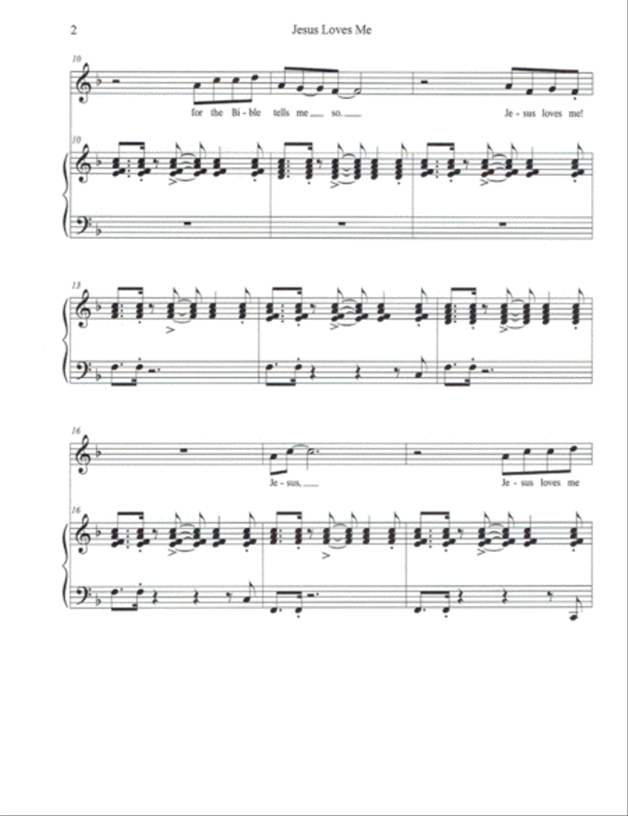 Jesus Loves Me Voice scores gallery preview page 2