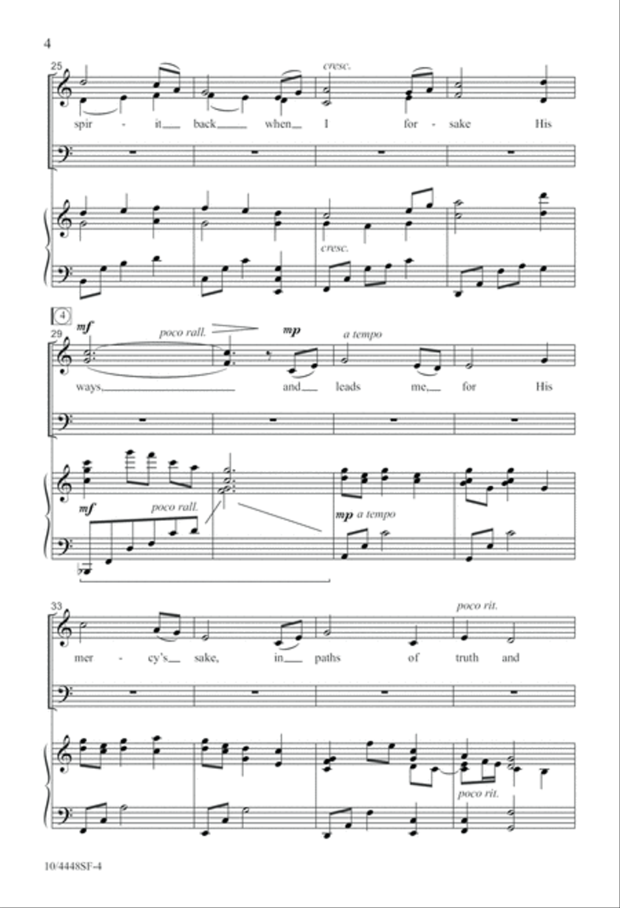 My Shepherd Will Supply My Need 4-Part scores gallery preview page 4
