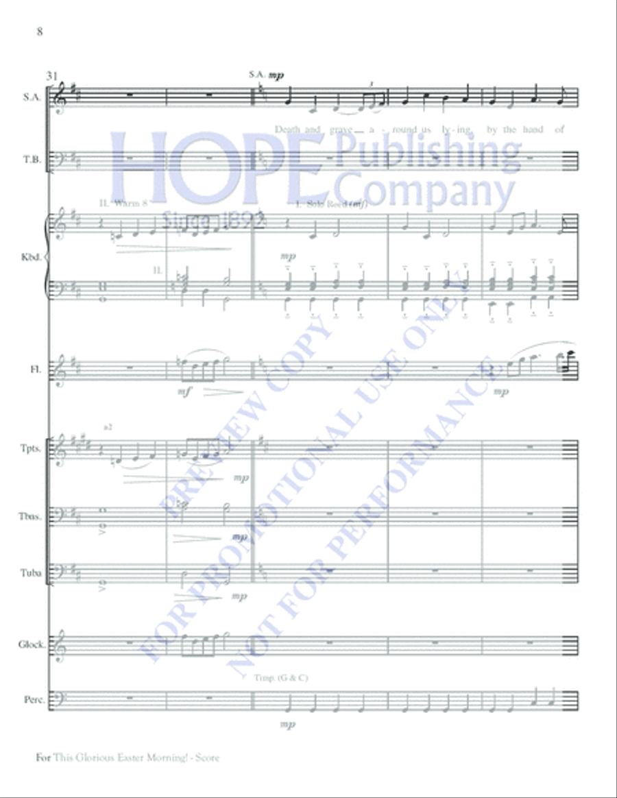 For This Glorious Easter Morning Choir scores gallery preview page 8