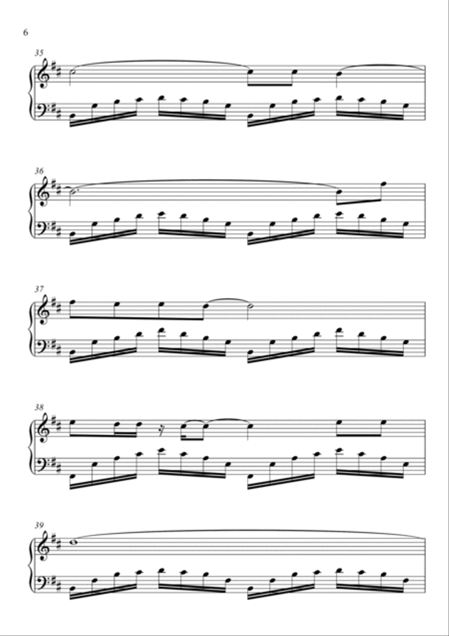 No Ordinary Love Piano Solo scores gallery preview page 6