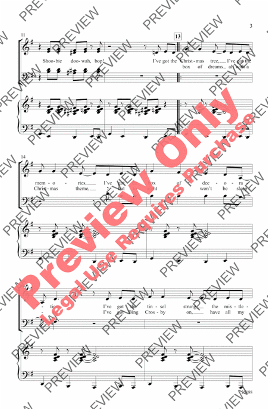 Perfect Christmas Night (from Dr. Seuss! How the Grinch Stole Christmas) 4-Part scores gallery preview page 3