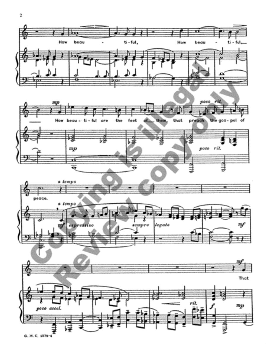 How Beautiful are the Feet Medium Voice scores gallery preview page 4