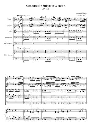 Book cover for Concerto for Strings in C major RV 117