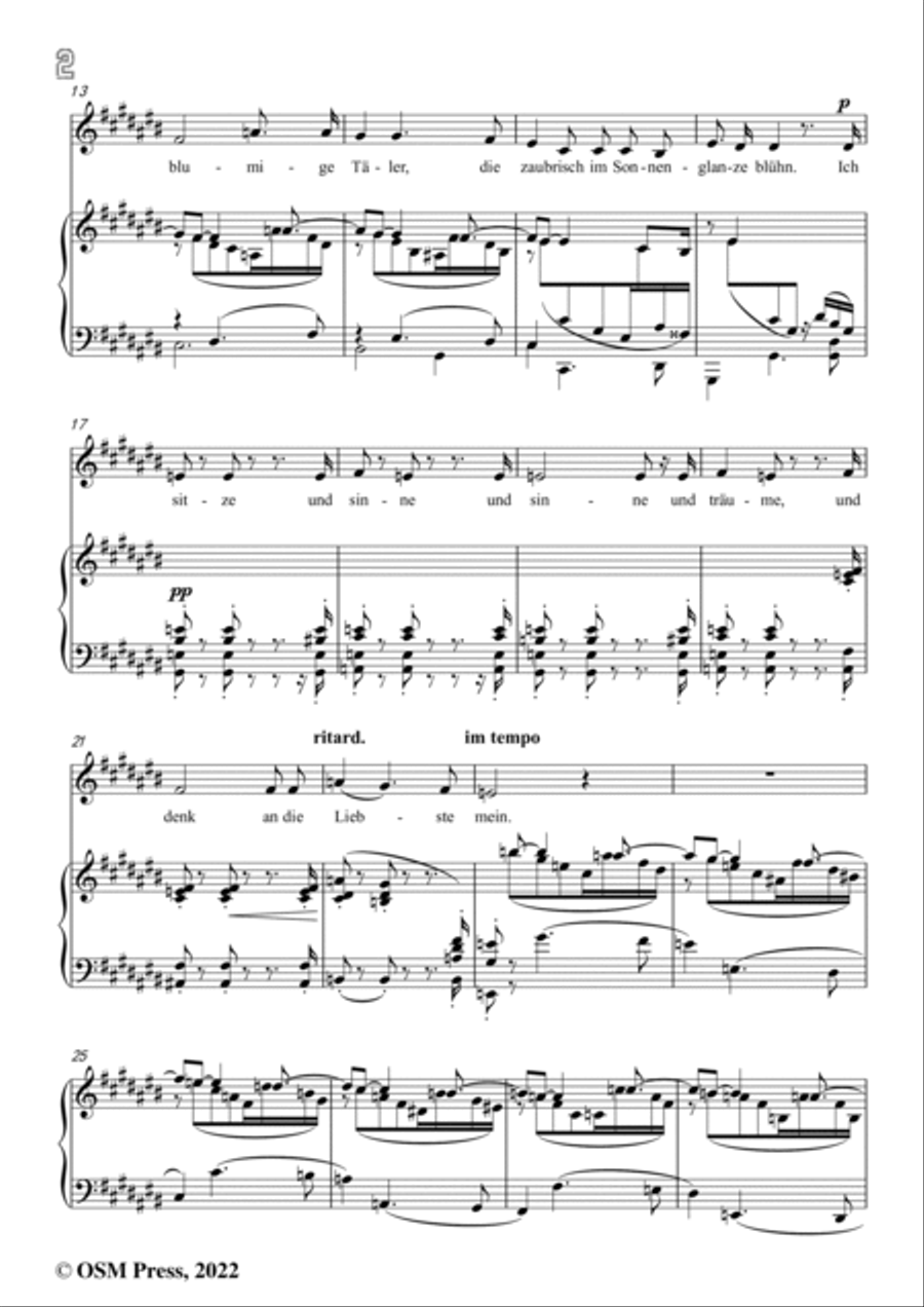 Schumann-Mein Wagen rollet langsam,in C sharp Major,Op.142 No.4 Voice scores gallery preview page 4