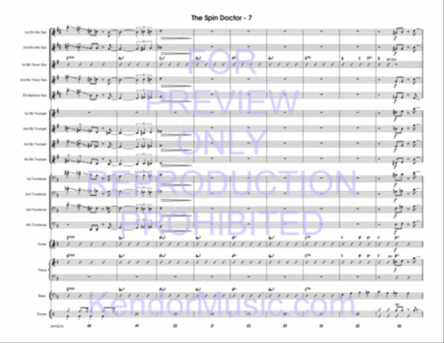 Sorry, Wrong Number (Full Score) Jazz Ensemble scores gallery preview page 8