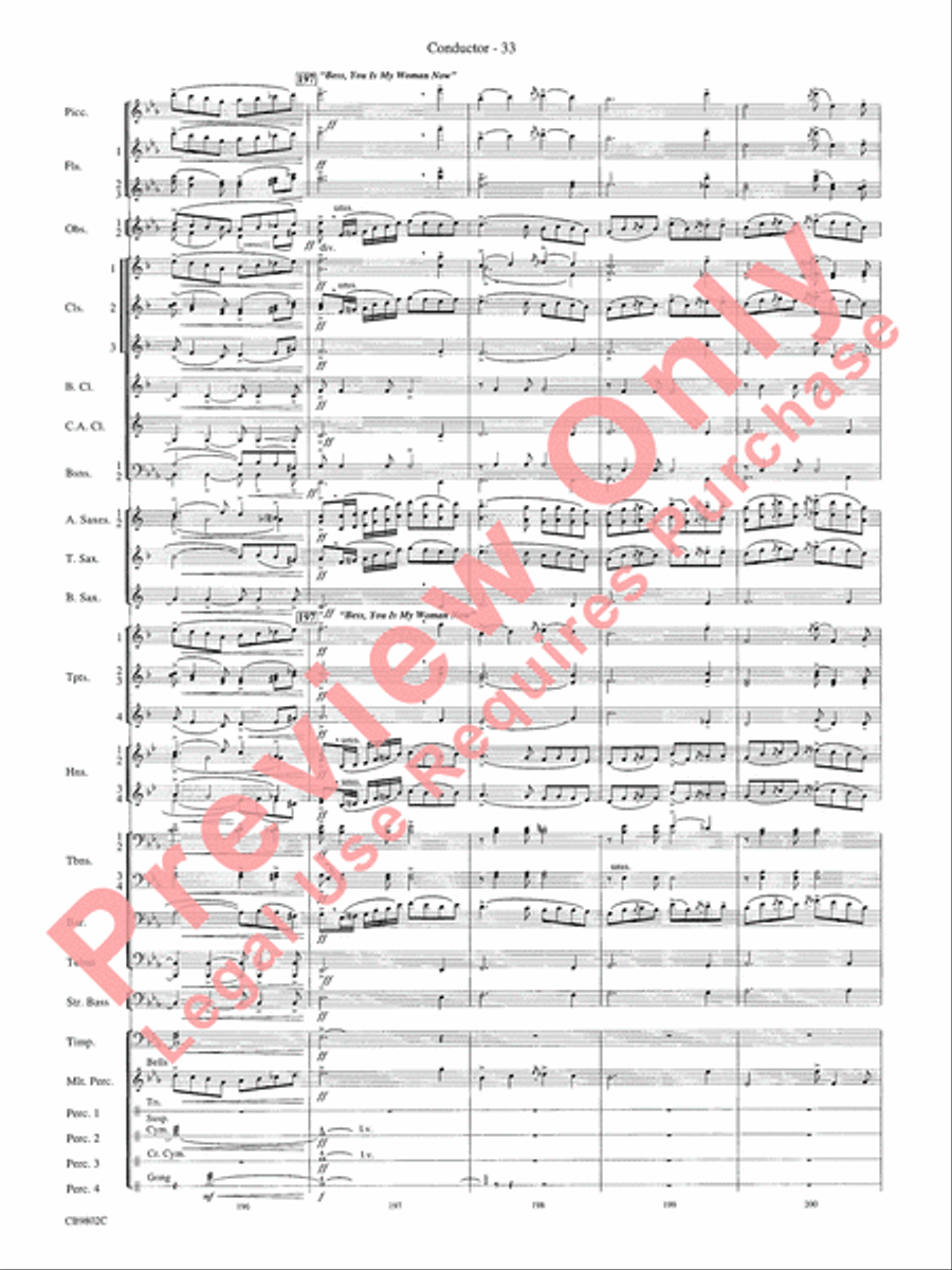 Porgy and Bess Concert Band scores gallery preview page 35