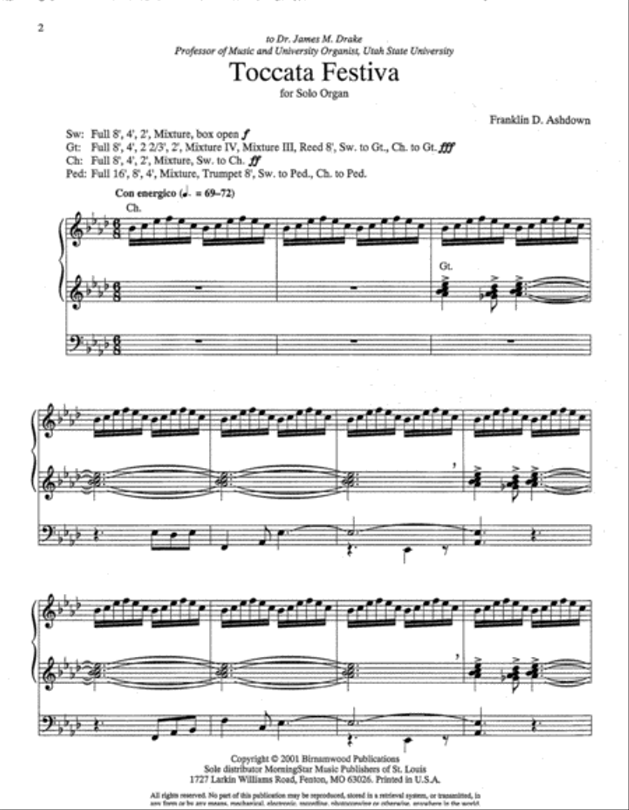Toccata Festiva Organ scores gallery preview page 2