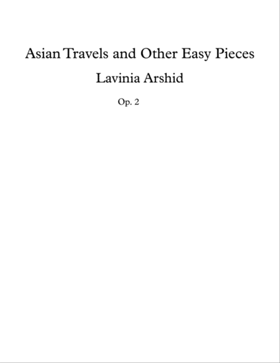 Opus 2: Asian Travels and Other Easy Pieces Easy Piano scores gallery preview page 1