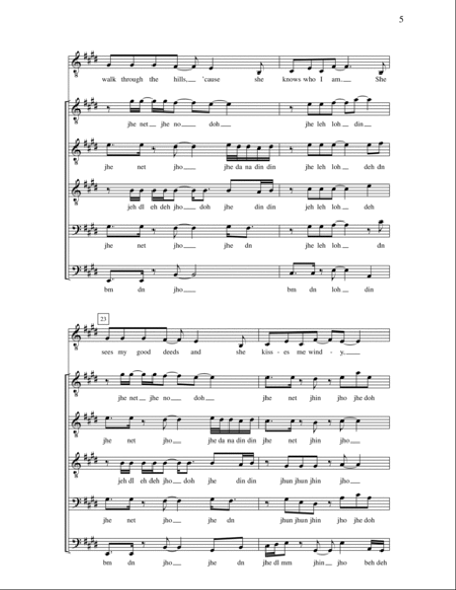 Under The Bridge A Cappella scores gallery preview page 5