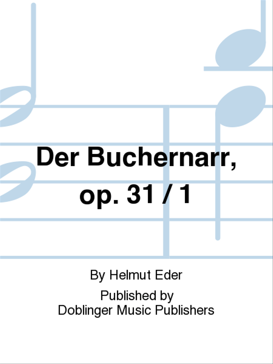 Buchernarr, Der, op. 31 / 1 4-Part scores gallery preview page 1