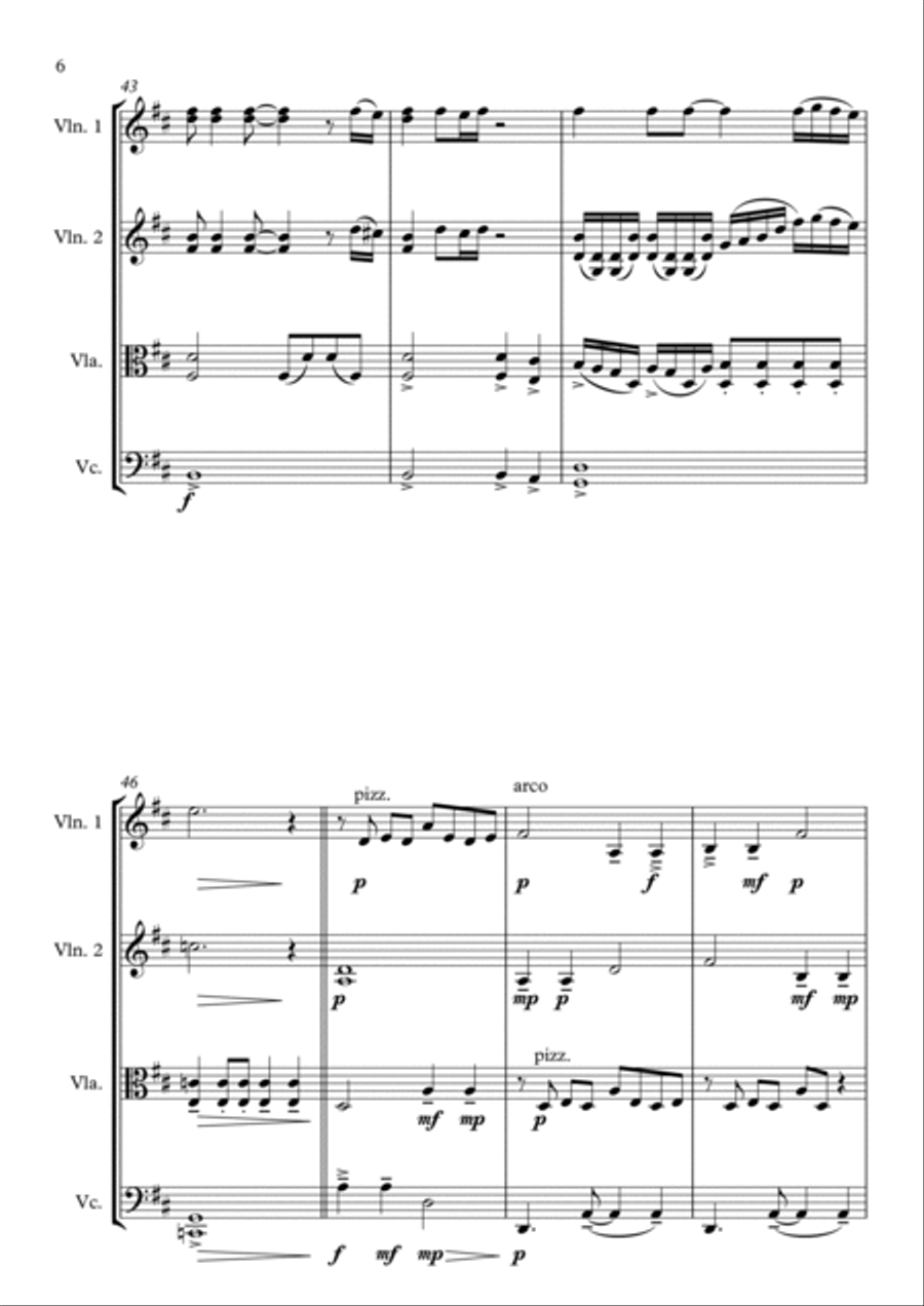 Us And Them String Quartet scores gallery preview page 6