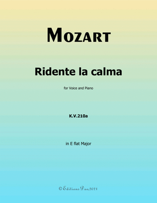 Ridente la calma, by Mozart, in E flat Major