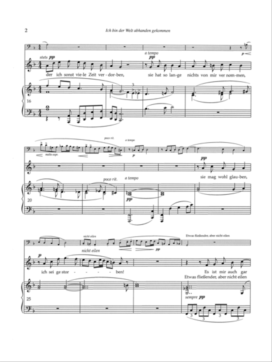 Ich bin der Welt abhanden gekommen Bassoon scores gallery preview page 5
