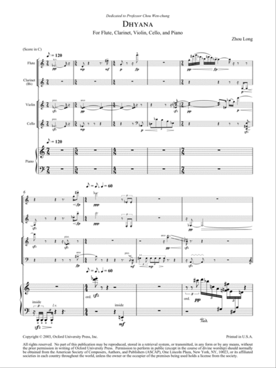 Dhyana Dhyana Clarinet scores gallery preview page 2