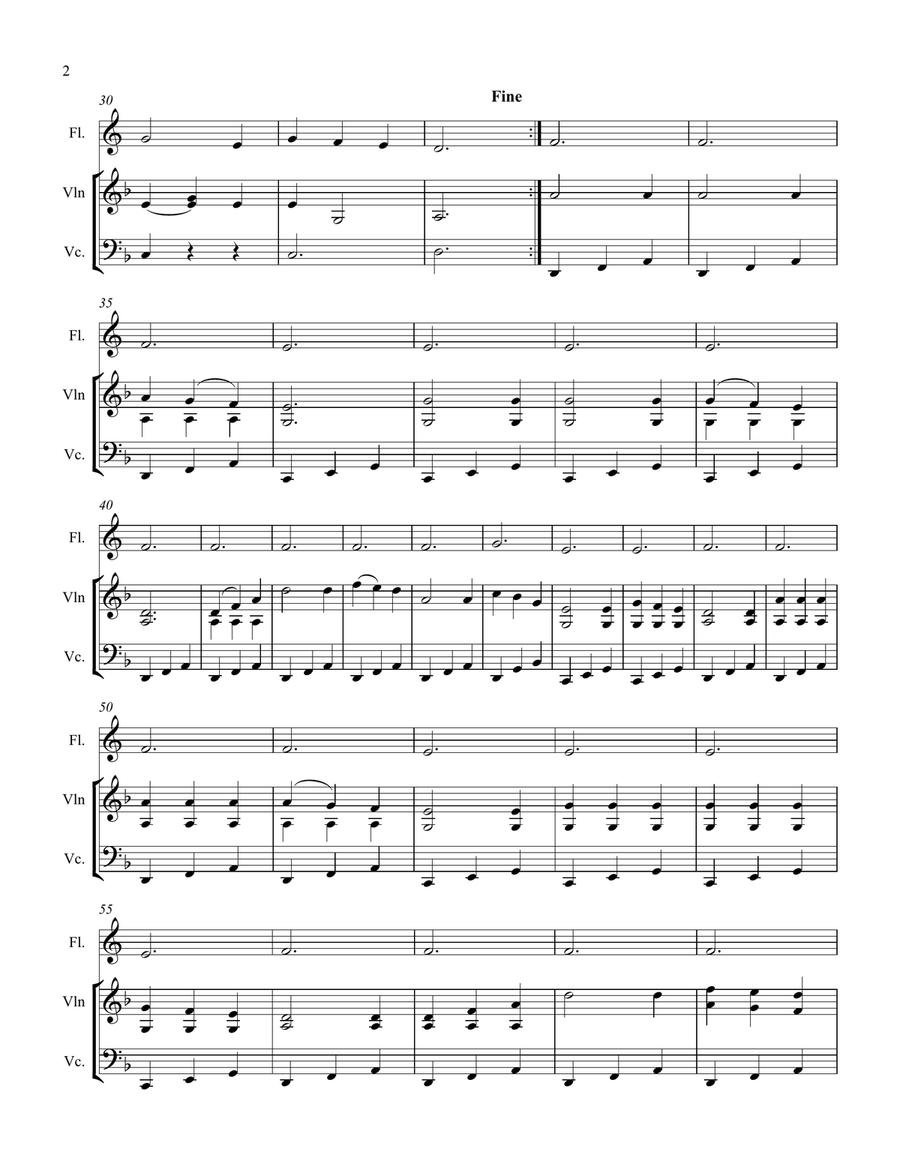 Tumbalalaika - Flute Trio Arrangement Small Ensemble scores gallery preview page 2