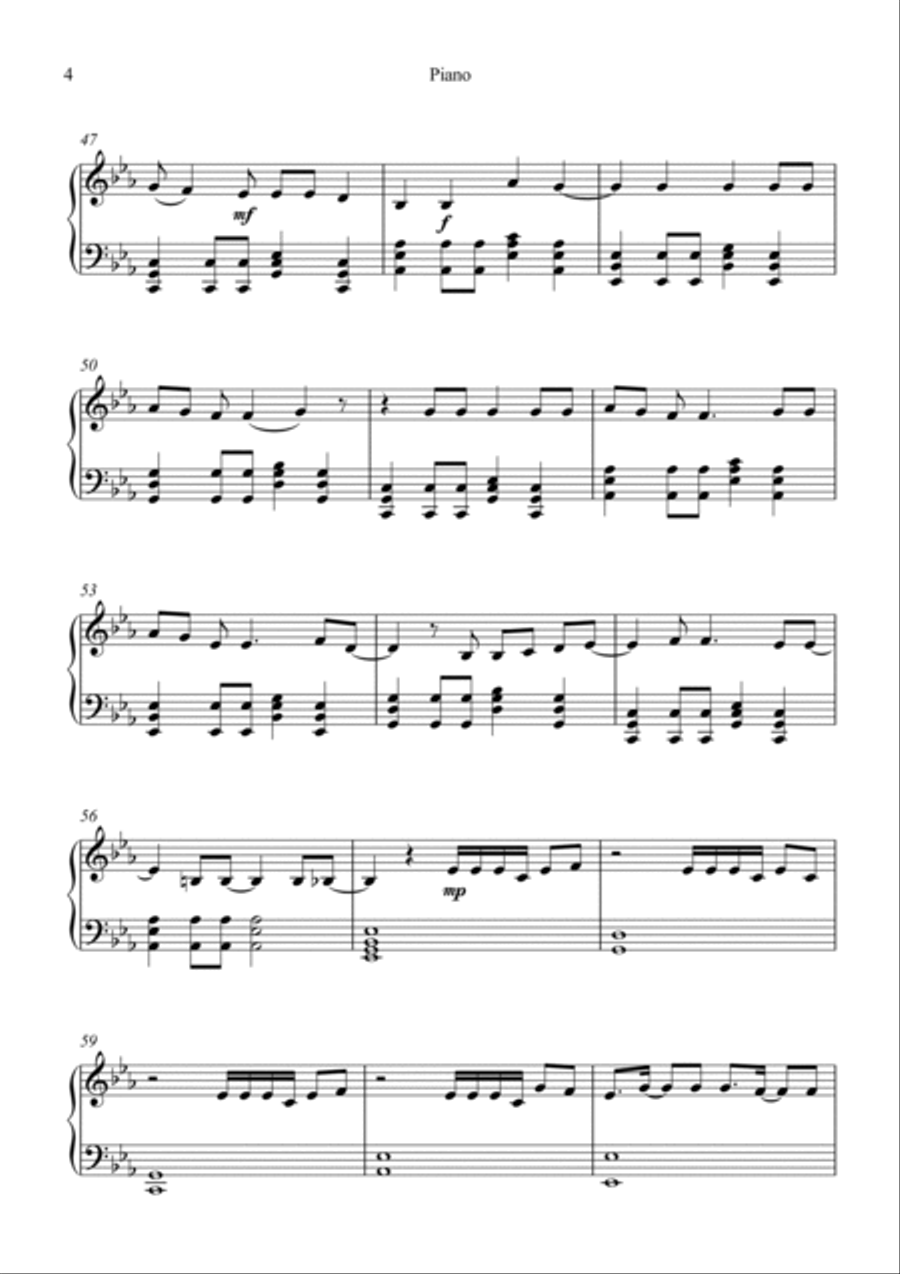 Spring Day Piano Solo scores gallery preview page 4