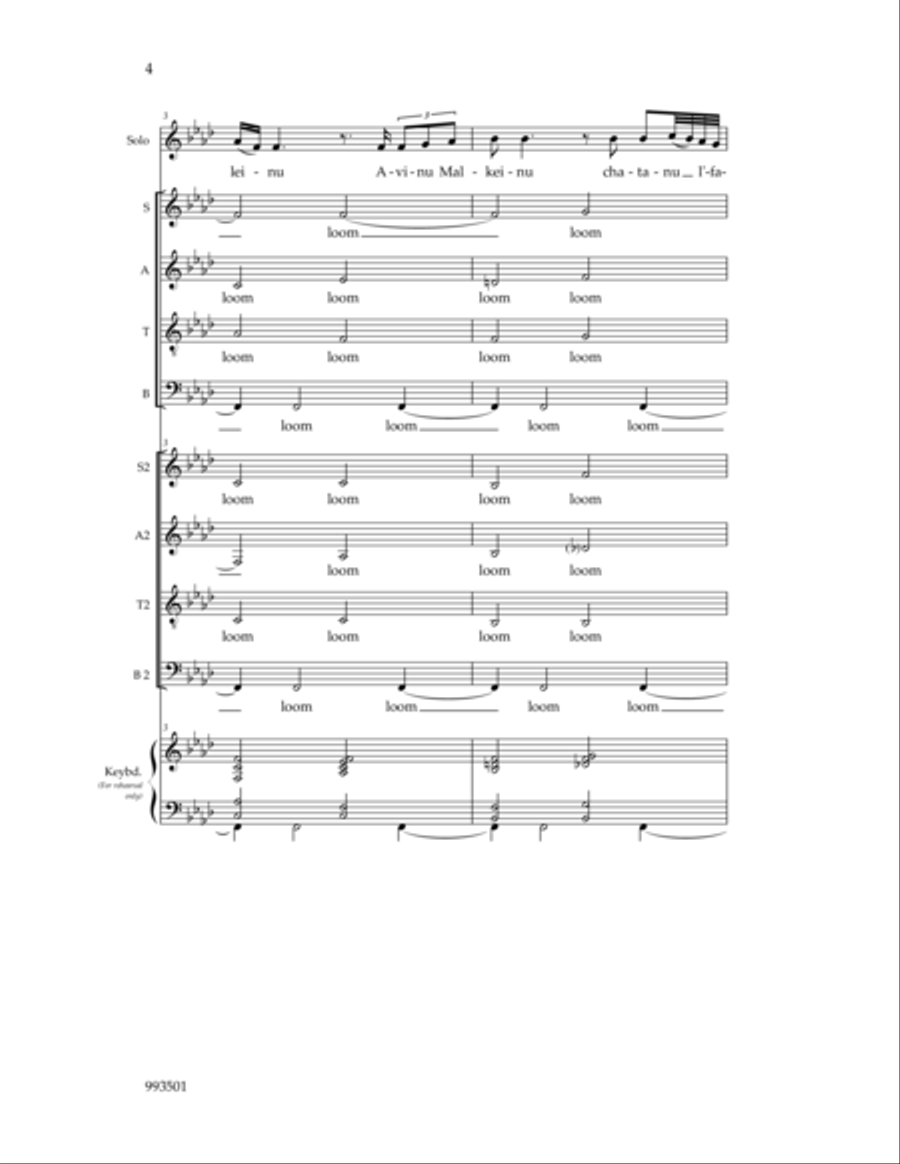 Avinu Malkeinu Avinu Malkeinu SSAATTBB scores gallery preview page 2