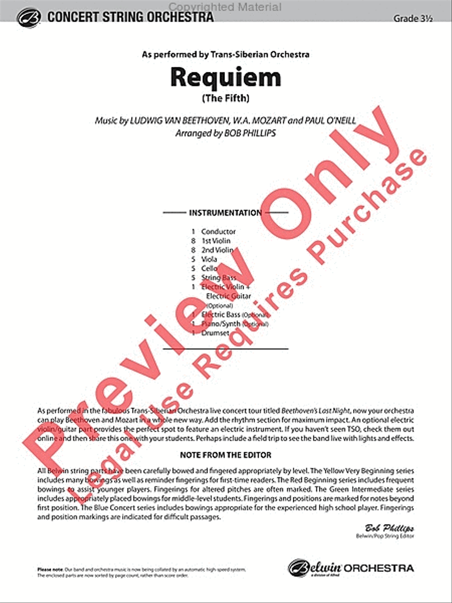 Requiem (The Fifth) String Orchestra scores gallery preview page 2