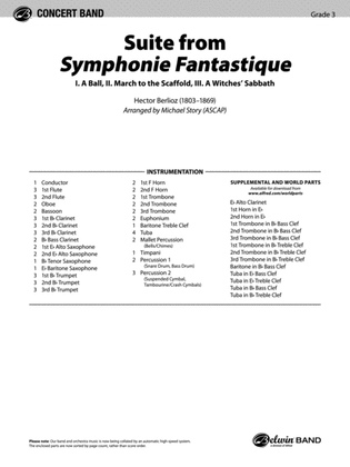 Suite from Symphonie Fantastique: Score