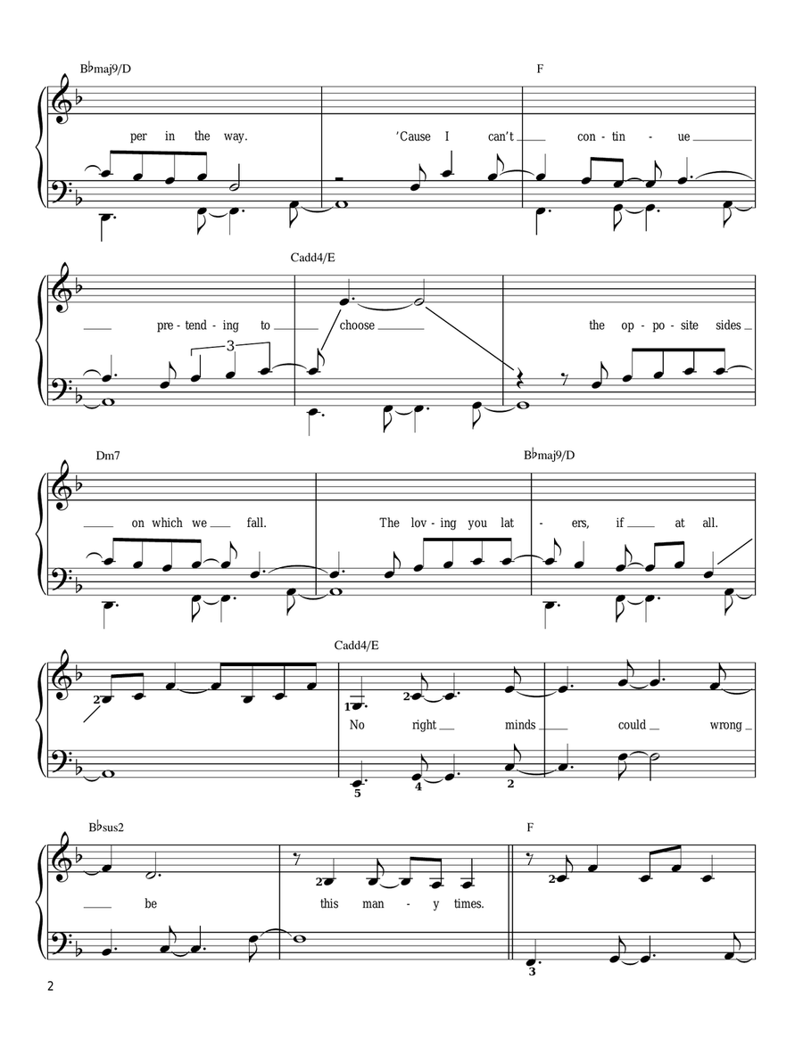Between The Lines Easy Piano scores gallery preview page 2