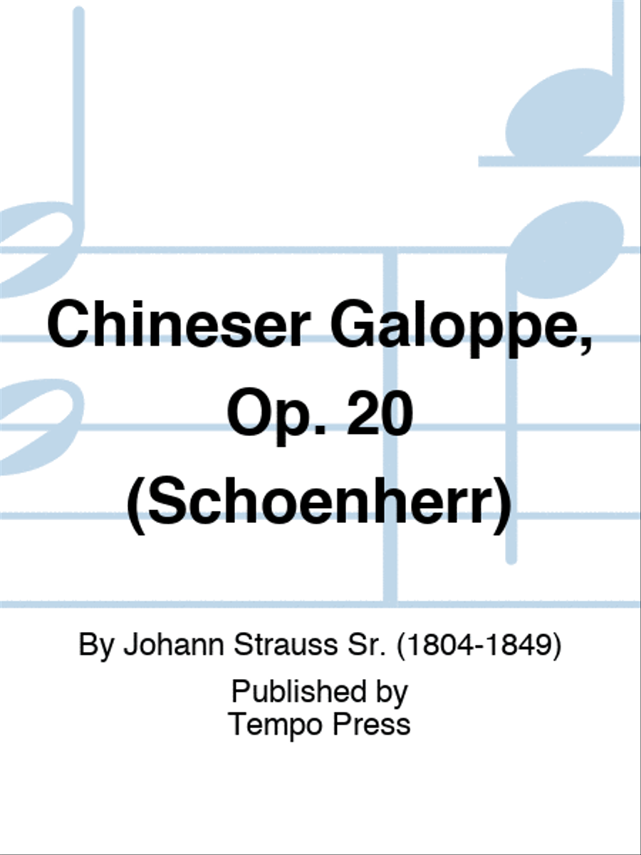 Chineser Galoppe, Op. 20 (Schoenherr) Piano scores gallery preview page 1