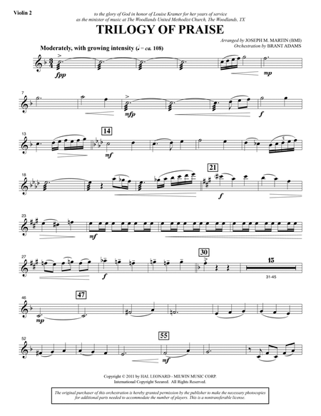 Trilogy Of Praise - Violin 2