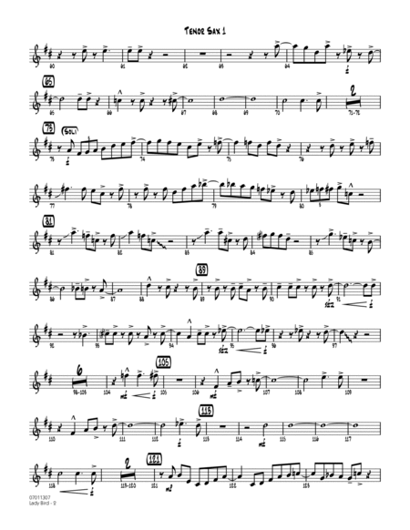 Lady Bird - Tenor Sax 1