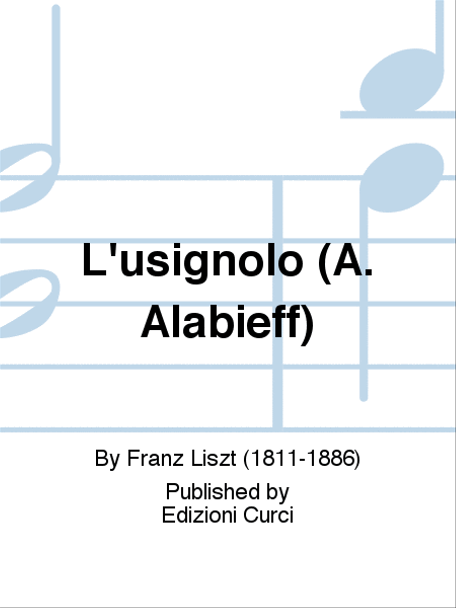 L'usignolo (A. Alabieff) L'usignolo (A. Alabieff) Piano Solo scores gallery preview page 1
