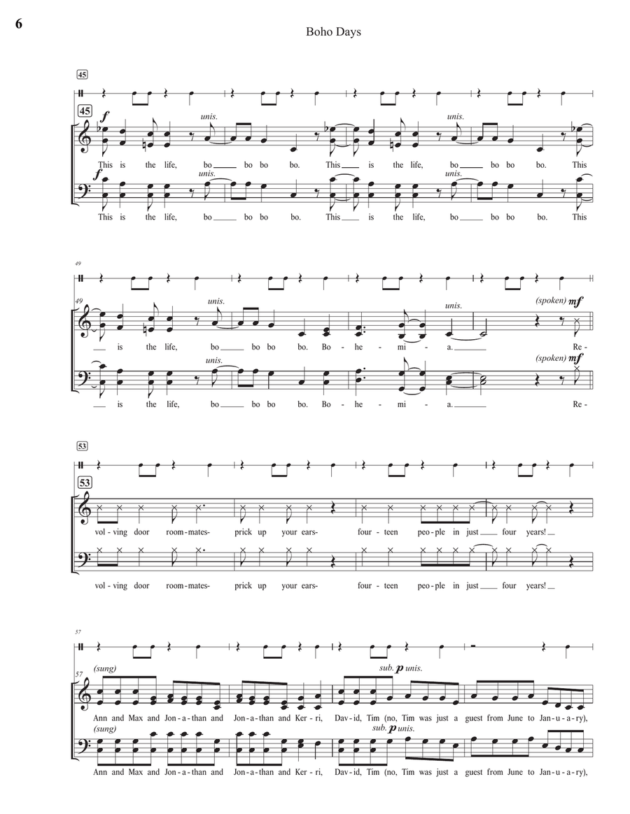 Boho Days 4-Part scores gallery preview page 6