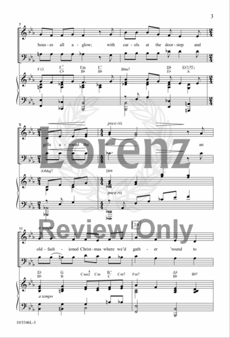Give Me an Old-Fashioned Christmas 4-Part scores gallery preview page 3