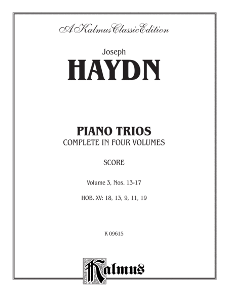 Trios for Violin, Cello and Piano, Volume 3