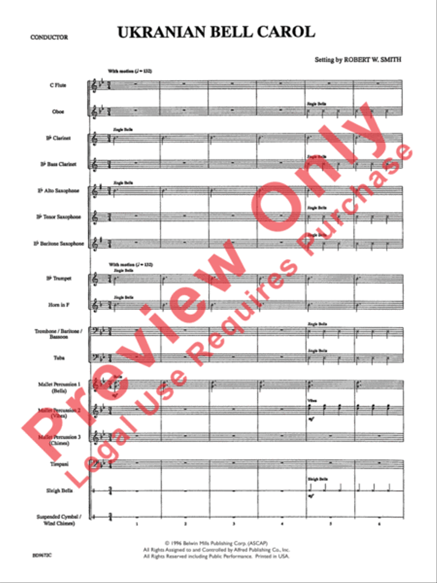 Ukrainian Bell Carol Ukrainian Bell Carol Concert Band scores gallery preview page 4