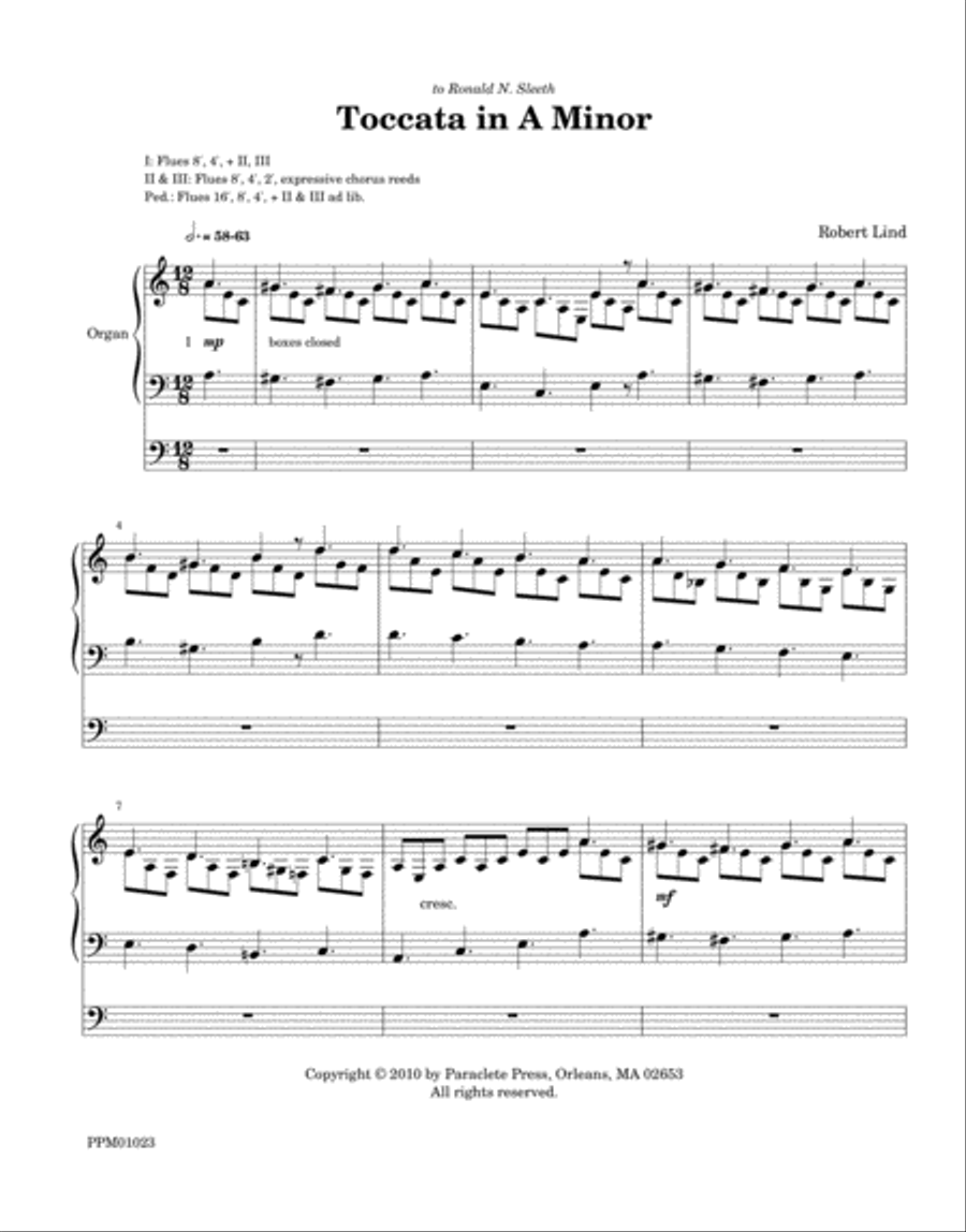 Toccata in A Minor Organ scores gallery preview page 3