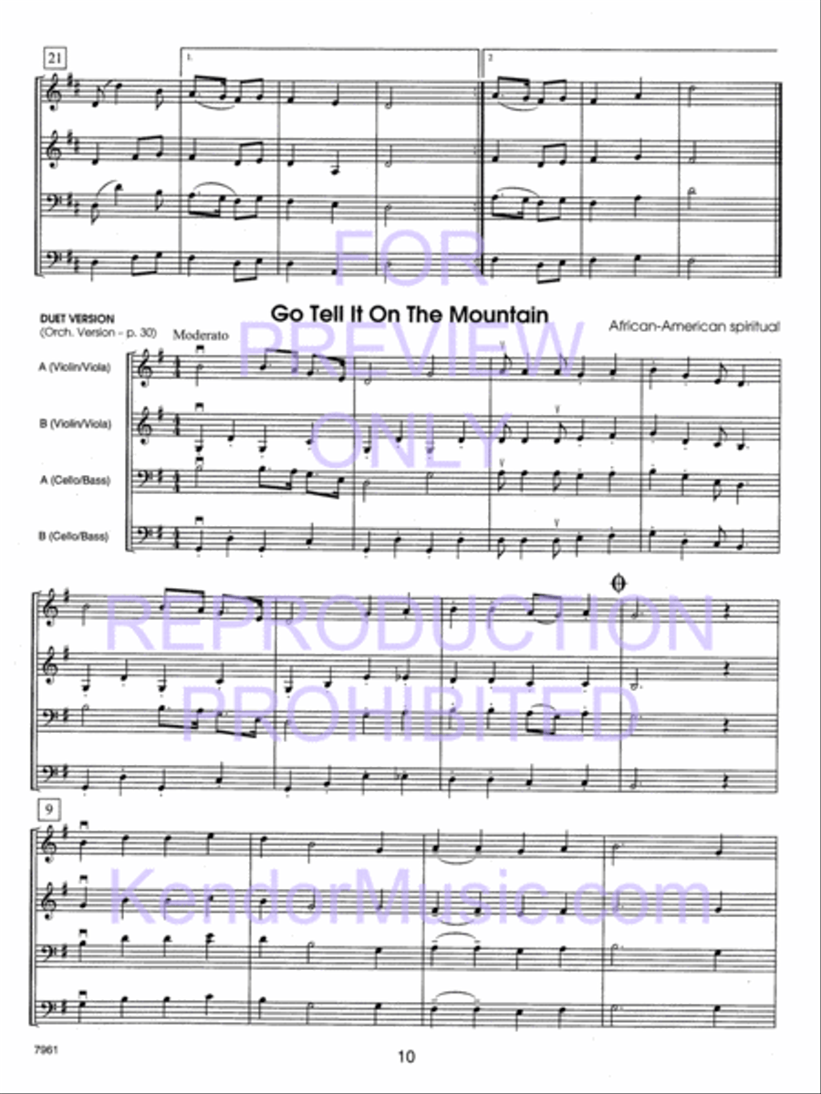 Holiday Strings (Score) String Orchestra scores gallery preview page 11