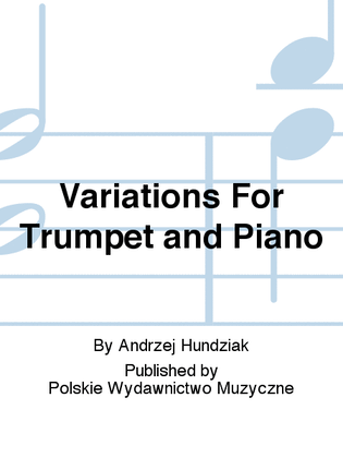 Book cover for Variations For Trumpet and Piano