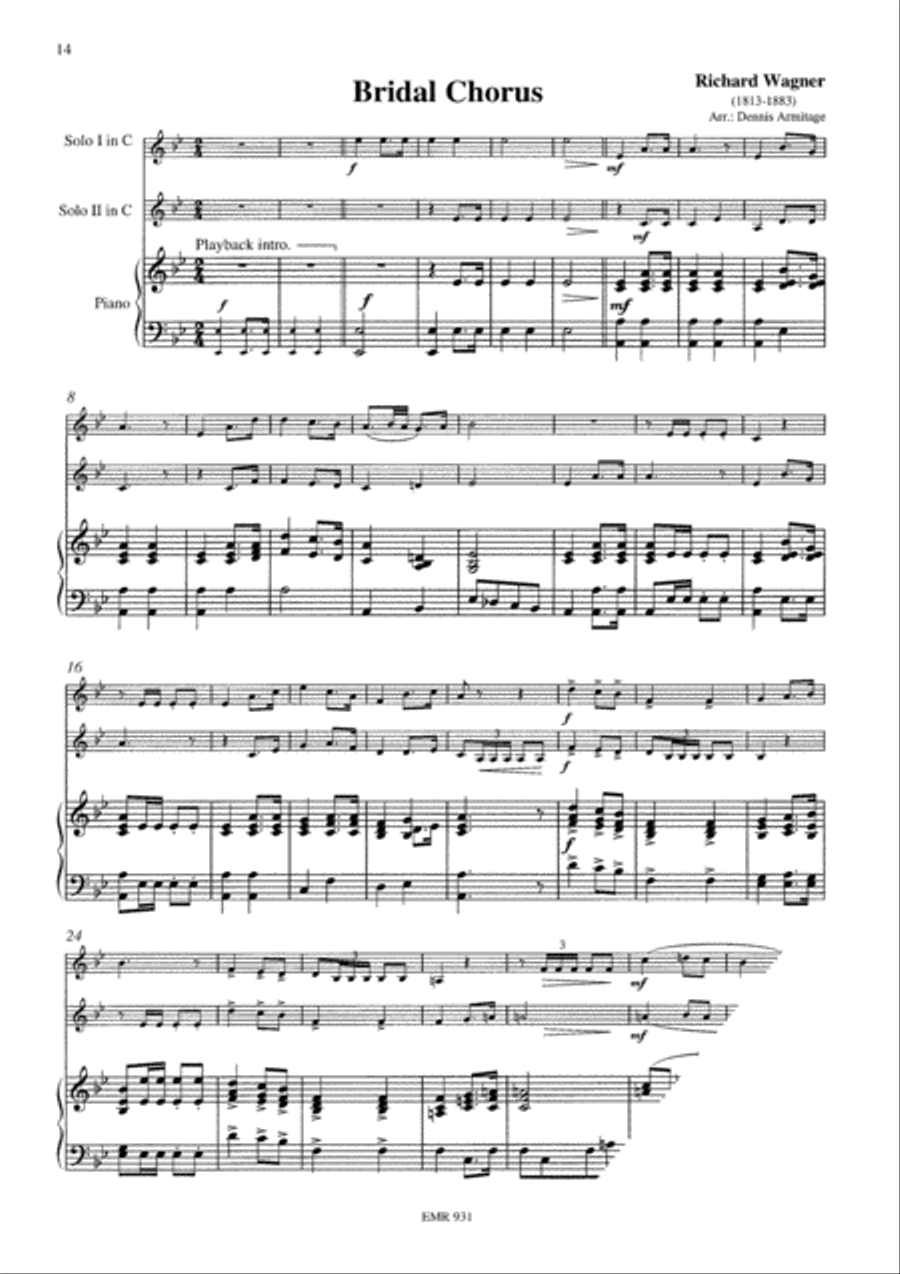 Wedding Music Wedding Music Clarinet scores gallery preview page 7