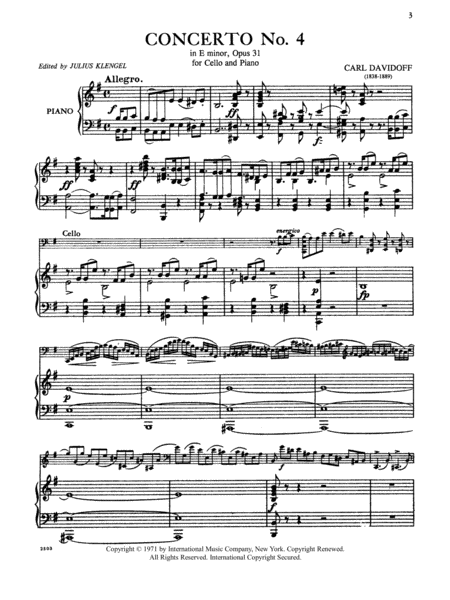 Concerto No. 4 In E Minor, Opus 31