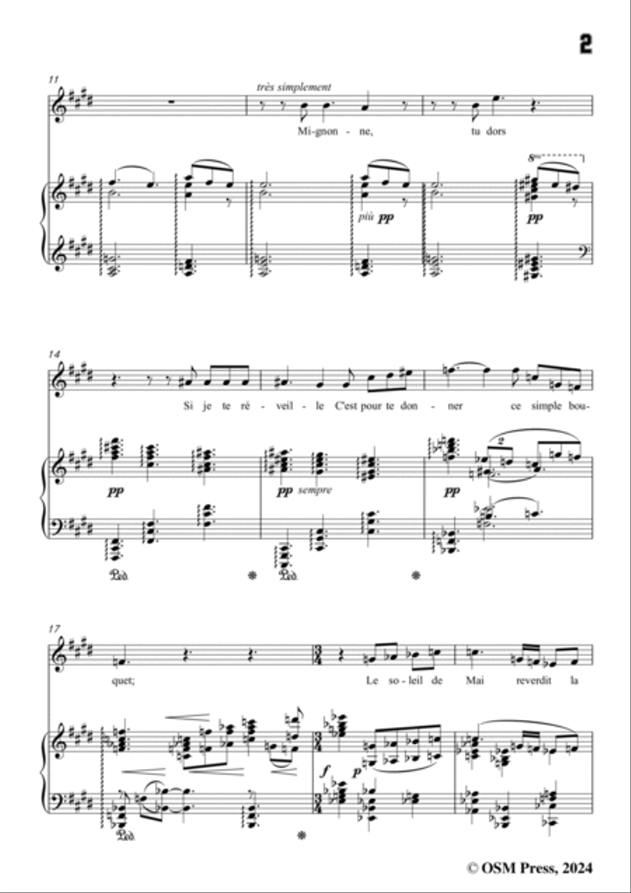 Lekeu-Chanson de Mai,in E Major Voice scores gallery preview page 3