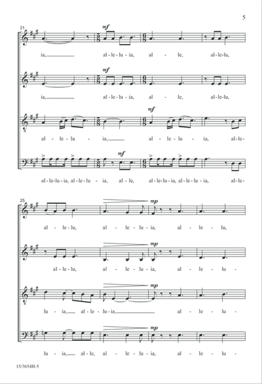 Alleluia 4-Part scores gallery preview page 5