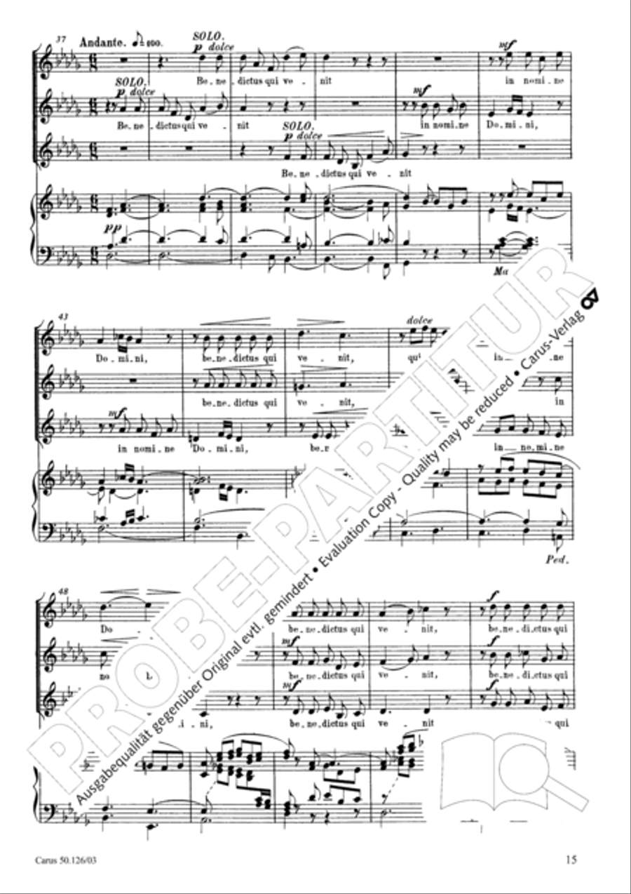 Mass in A major SSA scores gallery preview page 16