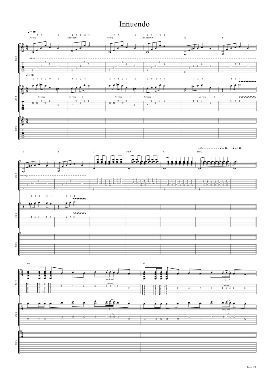 Innuendo Acoustic Guitar scores gallery preview page 2